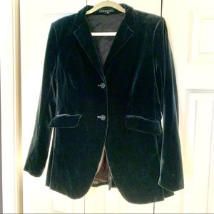 THEORY Dark Blue Velvet Blazer
